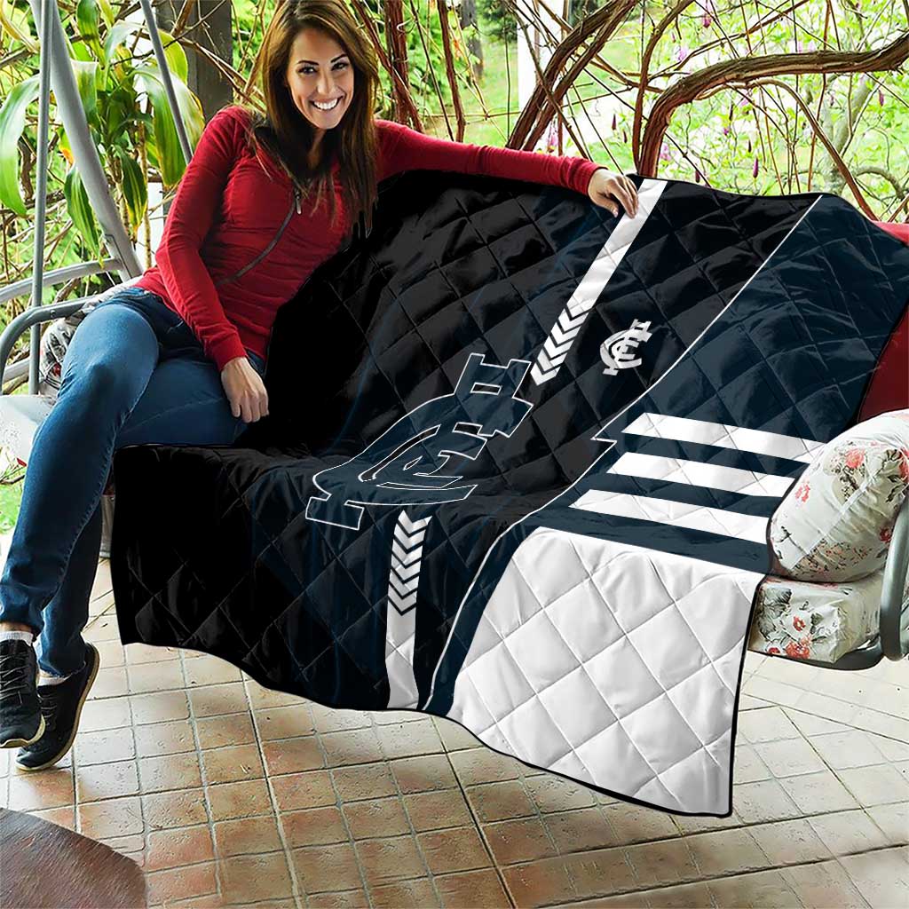 Carlton Blues Quilt Modern Geometric Sports Graphic Style