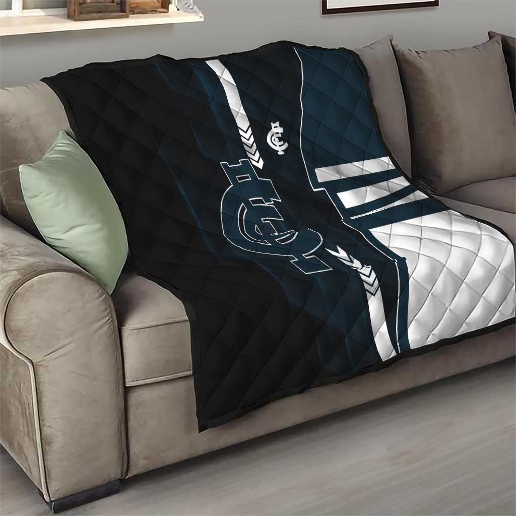 Carlton Blues Quilt Modern Geometric Sports Graphic Style