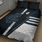 Carlton Blues Quilt Bed Set Modern Geometric Sports Graphic Style