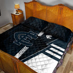 Carlton Blues Quilt Bed Set Modern Geometric Sports Graphic Style