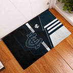 Carlton Blues Rubber Doormat Modern Geometric Sports Graphic Style