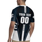 Personalized Carlton Blues Rugby Jersey Modern Geometric Sports Graphic Style