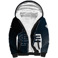 Personalized Carlton Blues Sherpa Hoodie Modern Geometric Sports Graphic Style