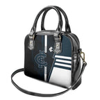Carlton Blues Shoulder Handbag Modern Geometric Sports Graphic Style