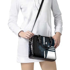 Carlton Blues Shoulder Handbag Modern Geometric Sports Graphic Style