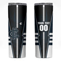 Personalized Carlton Blues Skinny Tumbler Modern Geometric Sports Graphic Style