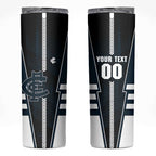 Personalized Carlton Blues Skinny Tumbler Modern Geometric Sports Graphic Style