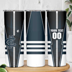 Personalized Carlton Blues Skinny Tumbler Modern Geometric Sports Graphic Style