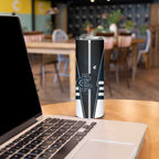 Personalized Carlton Blues Skinny Tumbler Modern Geometric Sports Graphic Style