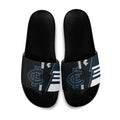 Carlton Blues Slide Sandals Modern Geometric Sports Graphic Style