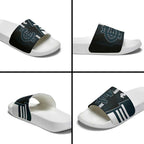 Carlton Blues Slide Sandals Modern Geometric Sports Graphic Style