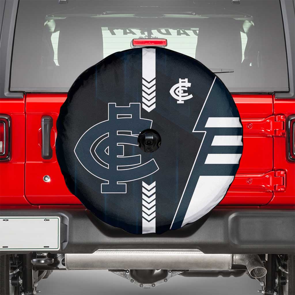 Carlton Blues Spare Tire Cover Modern Geometric Sports Graphic Style