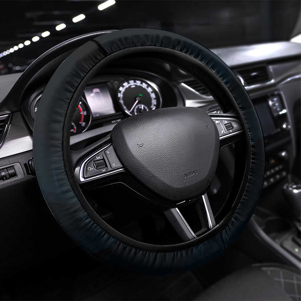 Carlton Blues Steering Wheel Cover Modern Geometric Sports Graphic Style