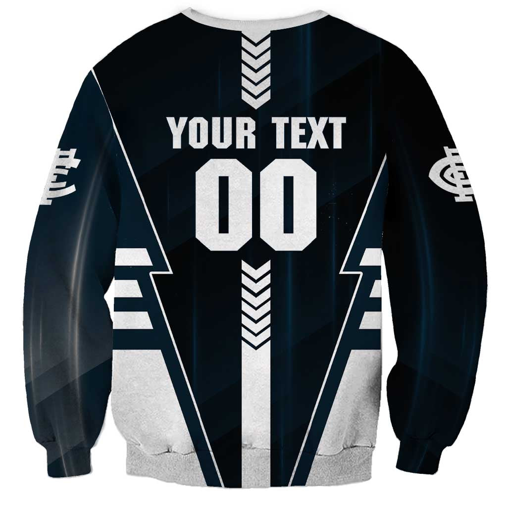 Personalized Carlton Blues Sweatshirt Modern Geometric Sports Graphic Style