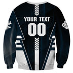 Personalized Carlton Blues Sweatshirt Modern Geometric Sports Graphic Style