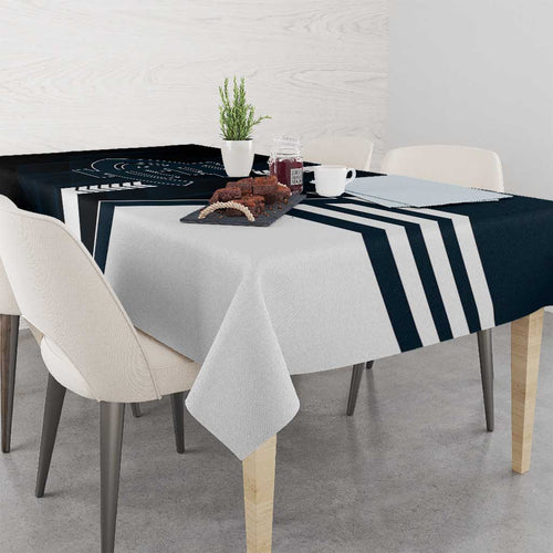 Carlton Blues Tablecloth Modern Geometric Sports Graphic Style