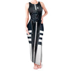 Personalized Carlton Blues Tank Maxi Dress Modern Geometric Sports Graphic Style