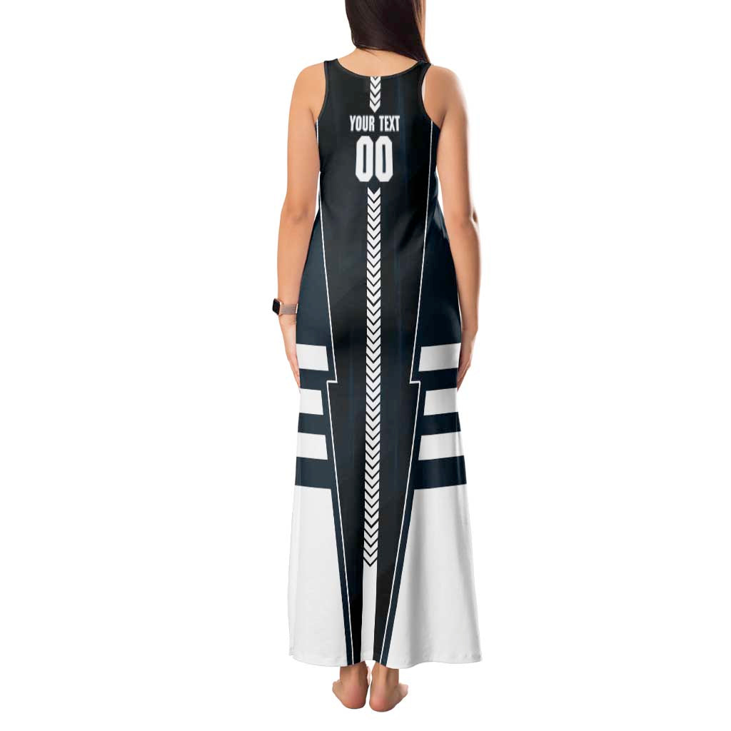 Personalized Carlton Blues Tank Maxi Dress Modern Geometric Sports Graphic Style