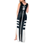 Personalized Carlton Blues Tank Maxi Dress Modern Geometric Sports Graphic Style
