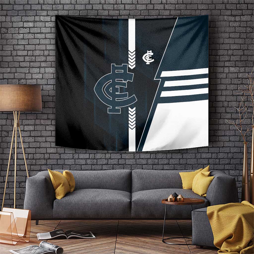Carlton Blues Tapestry Modern Geometric Sports Graphic Style