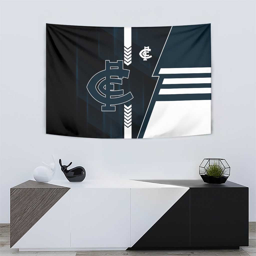 Carlton Blues Tapestry Modern Geometric Sports Graphic Style