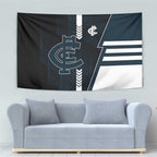 Carlton Blues Tapestry Modern Geometric Sports Graphic Style