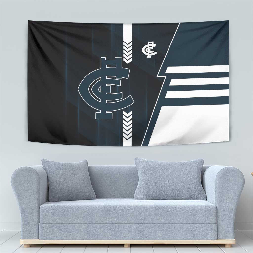 Carlton Blues Tapestry Modern Geometric Sports Graphic Style