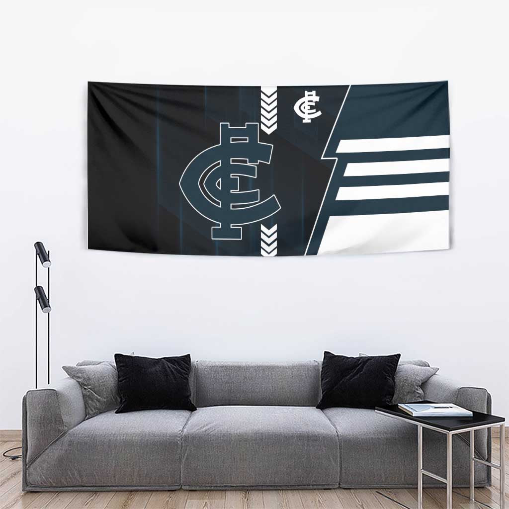 Carlton Blues Tapestry Modern Geometric Sports Graphic Style