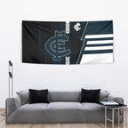 Carlton Blues Tapestry Modern Geometric Sports Graphic Style