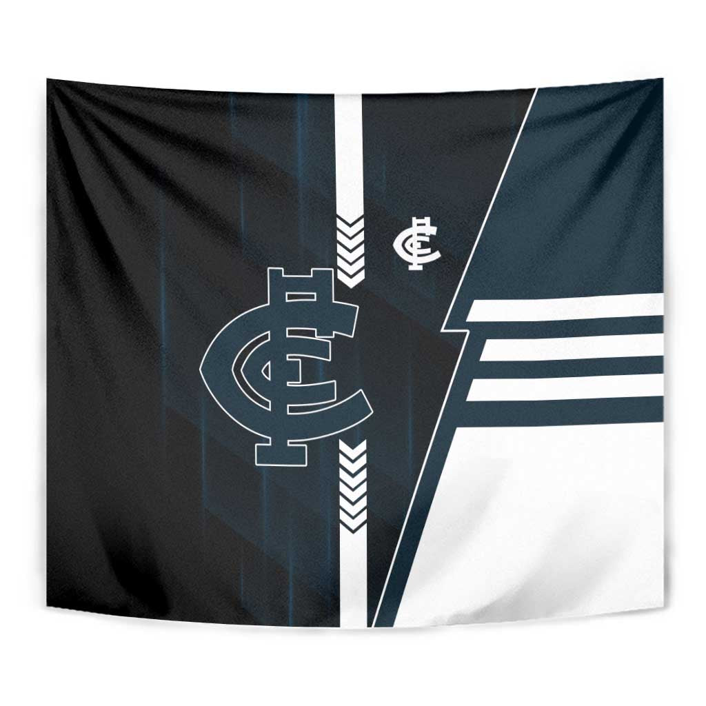 Carlton Blues Tapestry Modern Geometric Sports Graphic Style