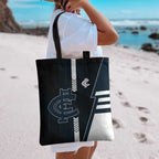 Carlton Blues Tote Bag Modern Geometric Sports Graphic Style