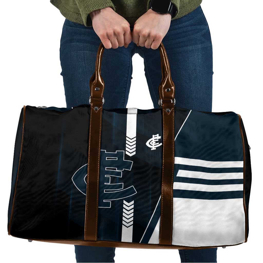 Carlton Blues Travel Bag Modern Geometric Sports Graphic Style
