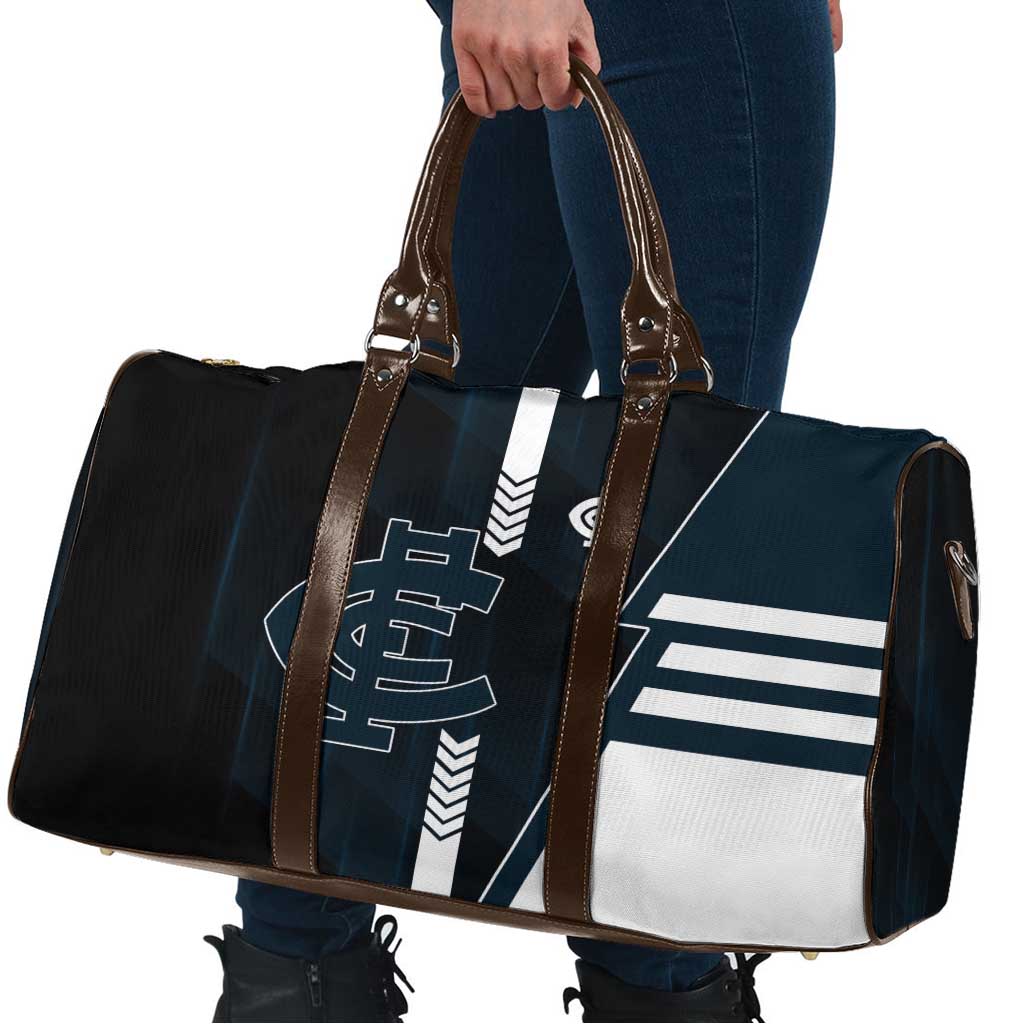 Carlton Blues Travel Bag Modern Geometric Sports Graphic Style