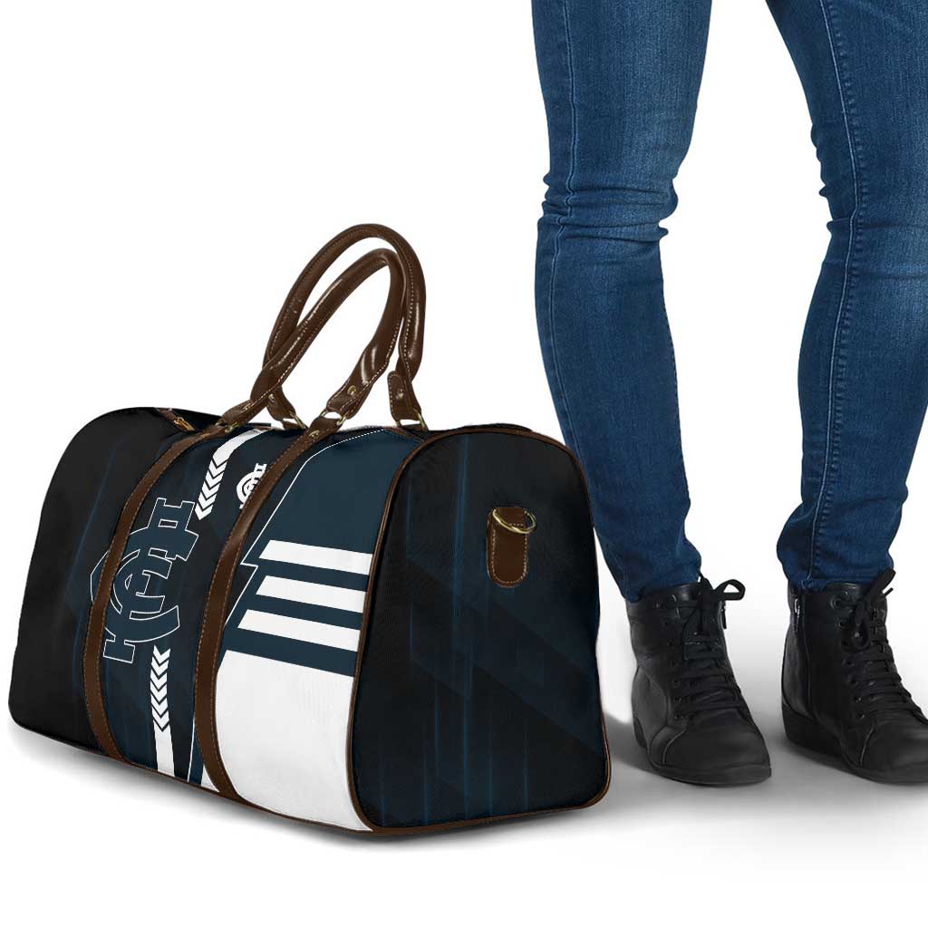 Carlton Blues Travel Bag Modern Geometric Sports Graphic Style