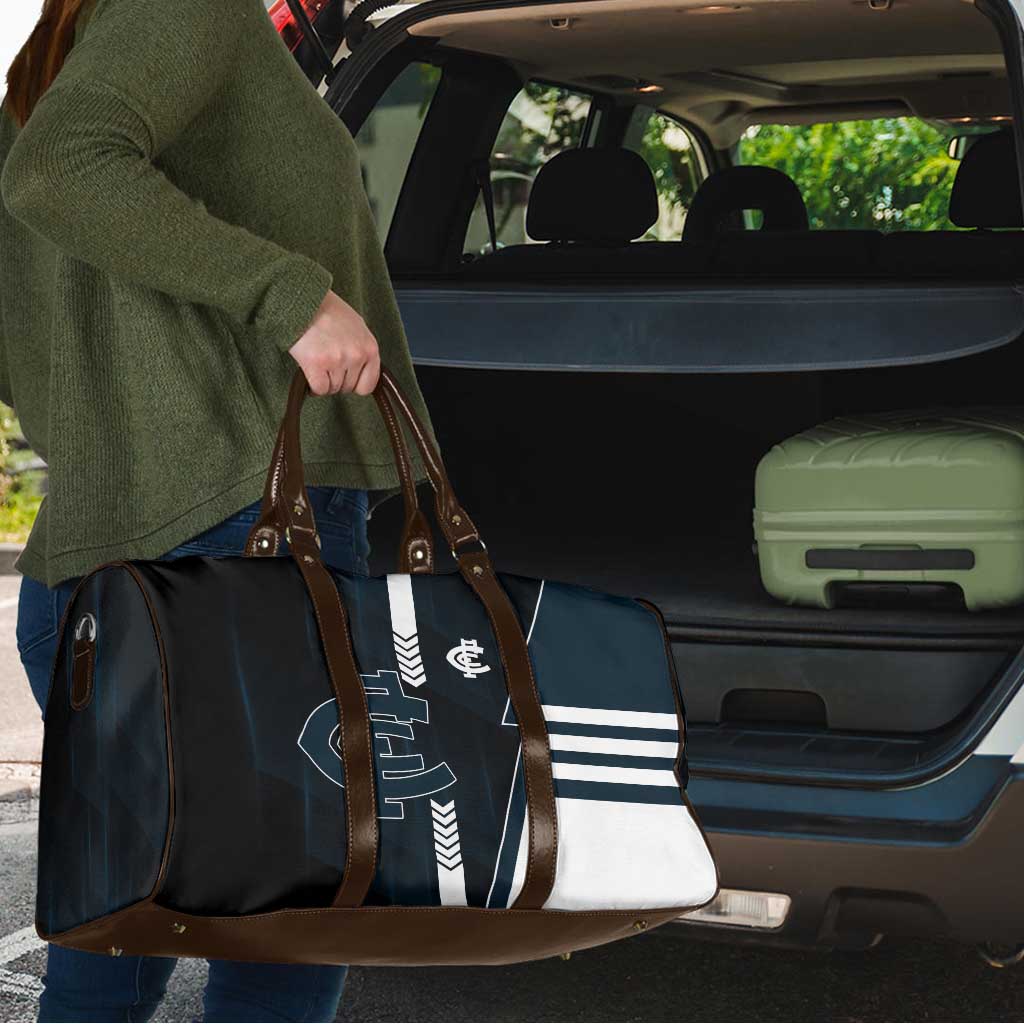 Carlton Blues Travel Bag Modern Geometric Sports Graphic Style