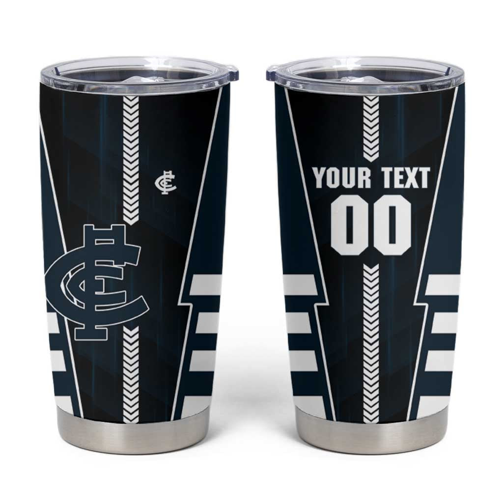 Personalized Carlton Blues Tumbler Cup Modern Geometric Sports Graphic Style