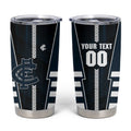 Personalized Carlton Blues Tumbler Cup Modern Geometric Sports Graphic Style