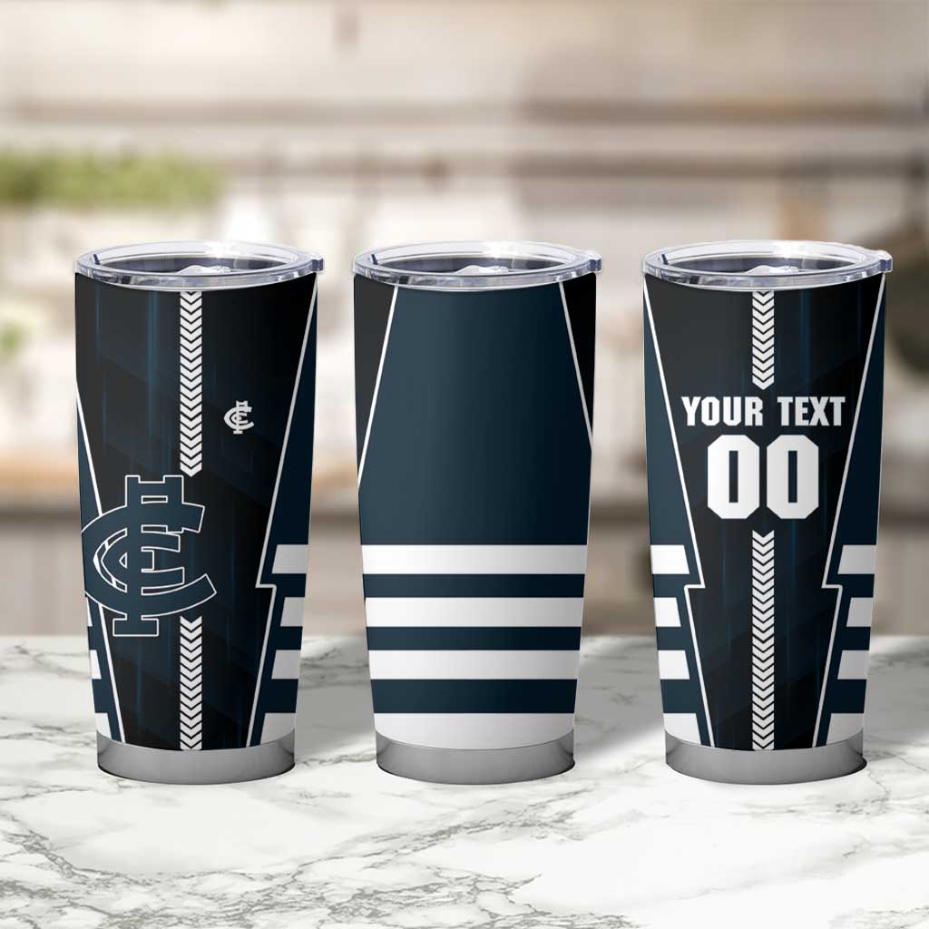 Personalized Carlton Blues Tumbler Cup Modern Geometric Sports Graphic Style