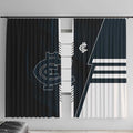Carlton Blues Window Curtain Modern Geometric Sports Graphic Style