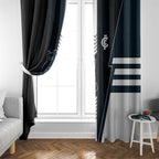 Carlton Blues Window Curtain Modern Geometric Sports Graphic Style