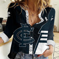 Personalized Carlton Blues Women Casual Shirt Modern Geometric Sports Graphic Style