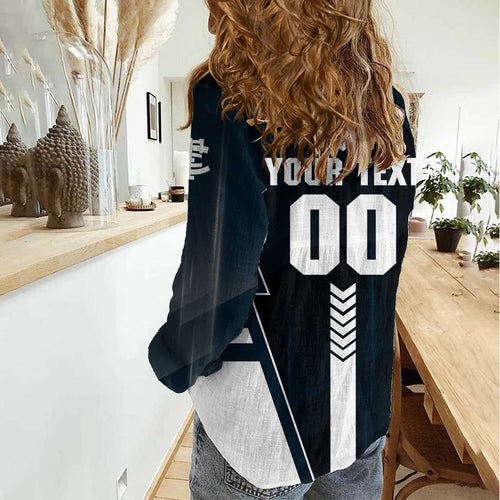 Personalized Carlton Blues Women Casual Shirt Modern Geometric Sports Graphic Style