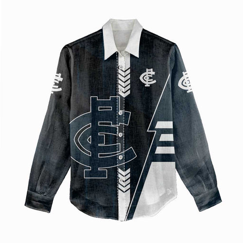Personalized Carlton Blues Women Casual Shirt Modern Geometric Sports Graphic Style