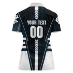 Personalized Carlton Blues Women Polo Shirt Modern Geometric Sports Graphic Style