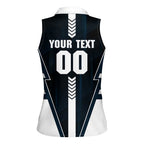 Personalized Carlton Blues Women Sleeveless Polo Shirt Modern Geometric Sports Graphic Style