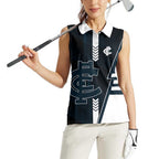 Personalized Carlton Blues Women Sleeveless Polo Shirt Modern Geometric Sports Graphic Style