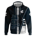 Personalized Carlton Blues Zip Hoodie Modern Geometric Sports Graphic Style