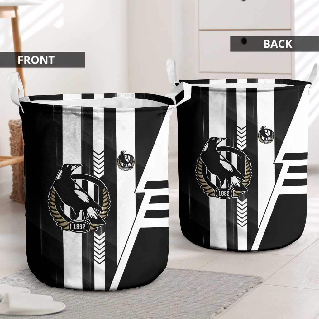 Collingwood Magpies Laundry Basket Modern Geometric Sports Graphic Style
