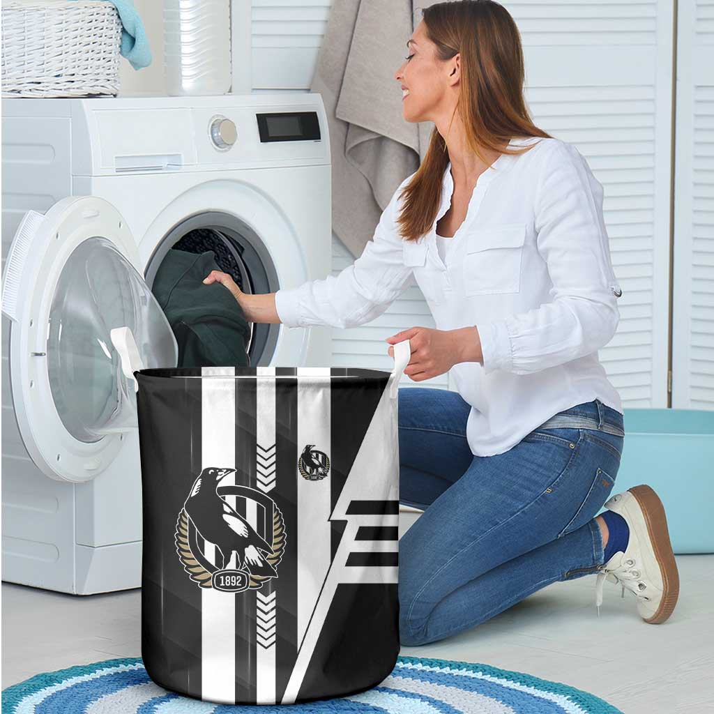 Collingwood Magpies Laundry Basket Modern Geometric Sports Graphic Style
