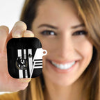 Collingwood Magpies AirPods Case Modern Geometric Sports Graphic Style